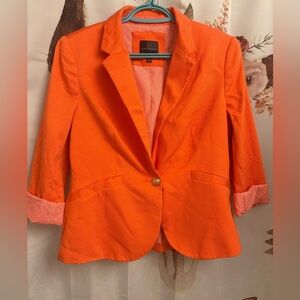 The Limited medium Orange Blazer with Notched Lapel and Tailored Fit​